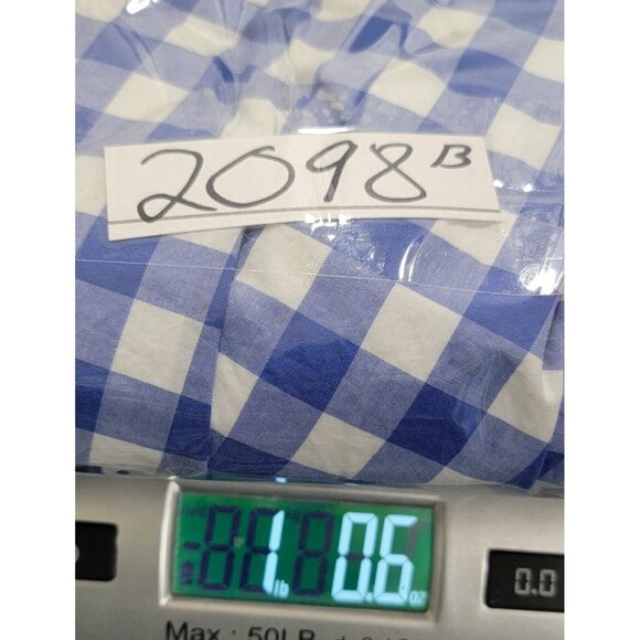 Talbots Womens Blue Checkered‎ A Line Belted Dress Button Front Lined Size 16 - Picture 12 of 12